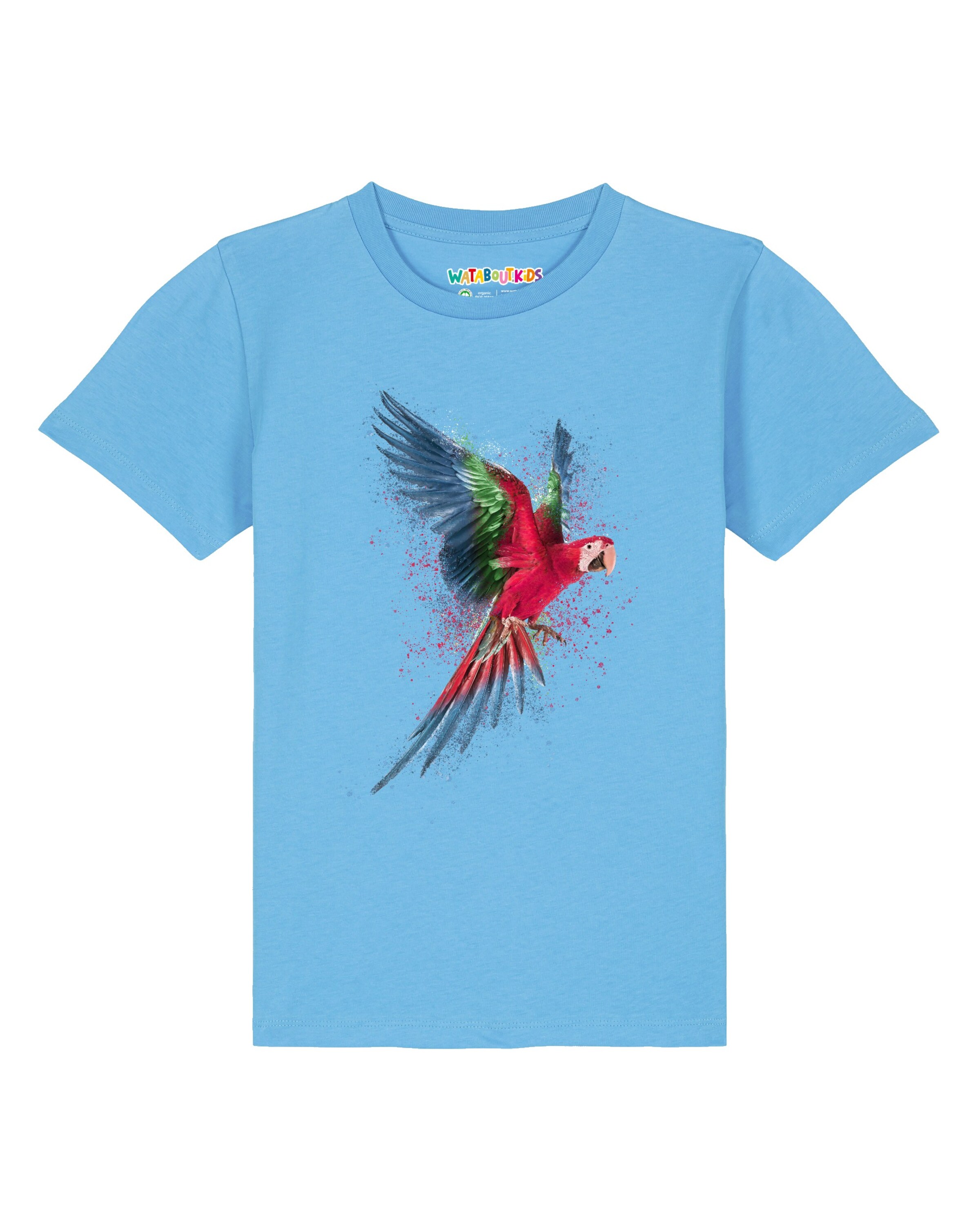 T-Shirt 'Papagei' watabout.kids en bleu : devant