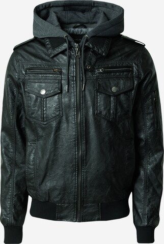 Coupe regular Veste mi-saison 'Aaron' INDICODE JEANS en noir : devant