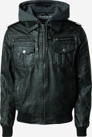 INDICODE JEANS Regular fit Between-Season Jacket 'Aaron' in Black: front