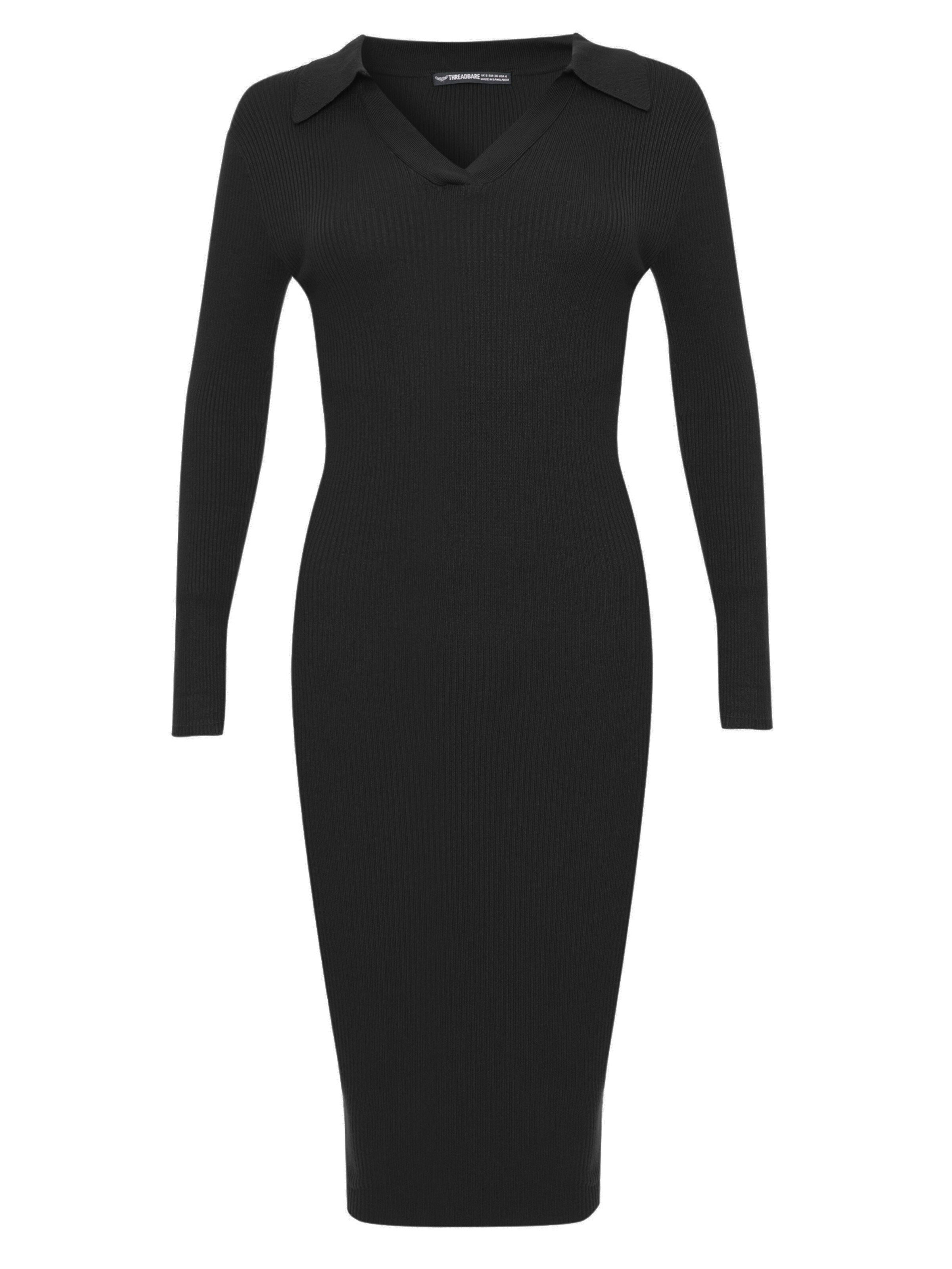 Threadbare Kleid 'Thyme' in Schwarz: Vorderseite