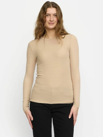 Soft Rebels Shirts ' SRFenja ' i beige: forside