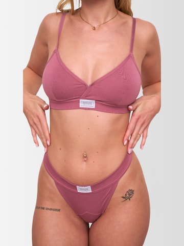 DOUVOS CONTOUR Bralette Sports Bra 'TRIANGEL' in Pink: front