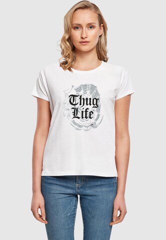 Thug Life Shirt in Wit: voorkant