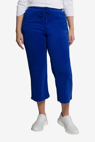 Ulla Popken Bootcut Broek in Blauw: voorkant