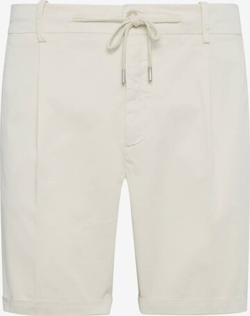 Boggi Milano Regular Pleat-Front Pants in Beige: front