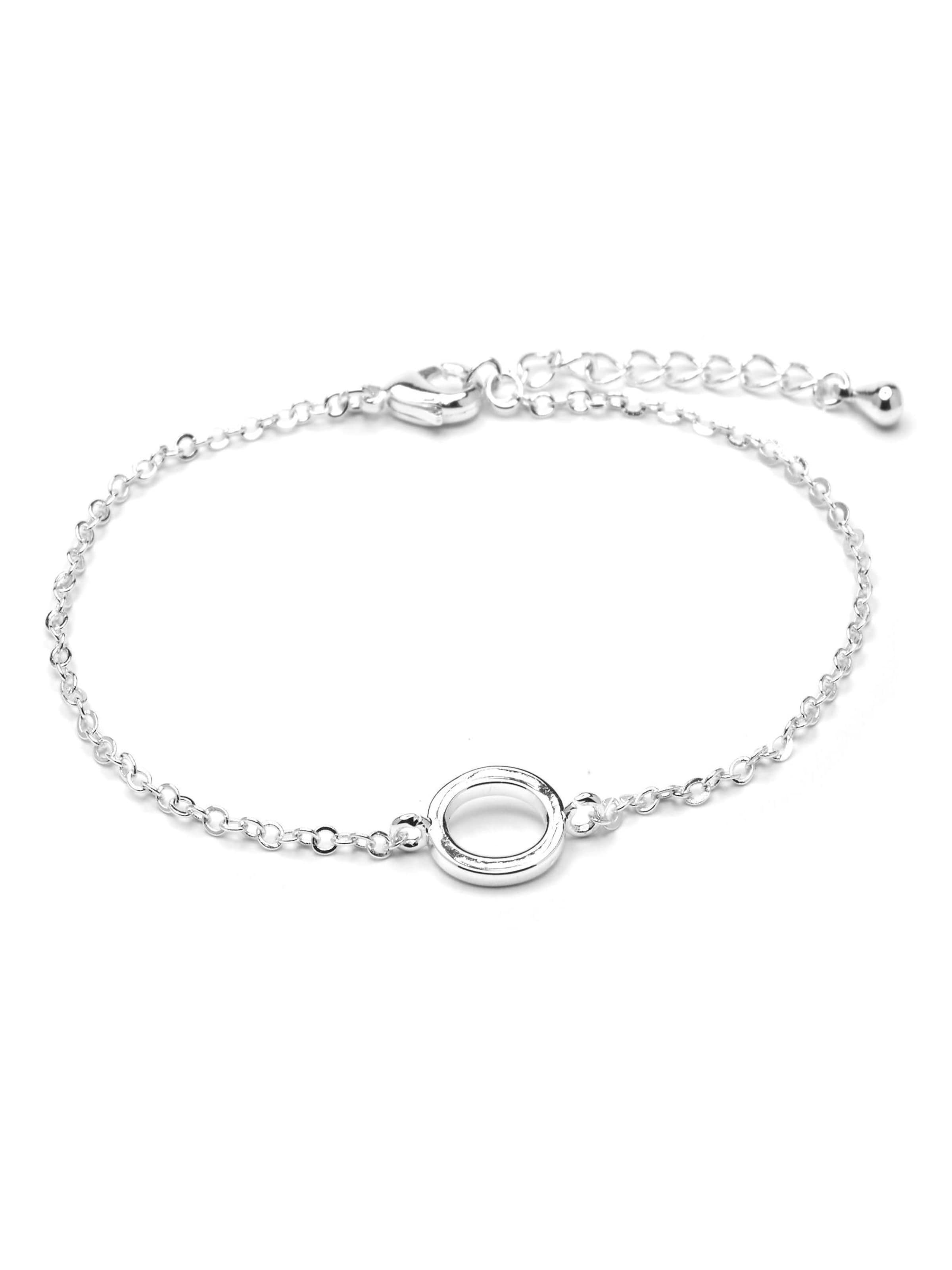 Luxenter Armbånd 'Alphabet O' i 19 cm i sølv, Produktvisning