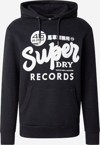 Superdry & Co Mikina 'RECORDS' - Čierna: predná strana