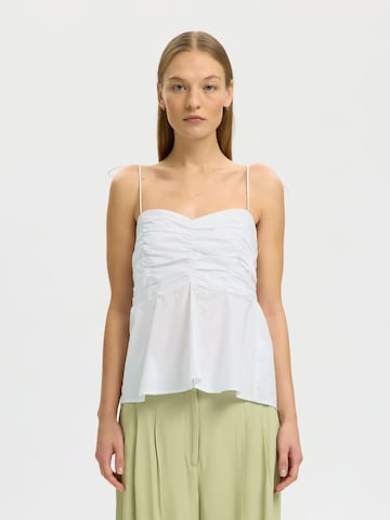 SELECTED Top in Weiß: Vorderseite