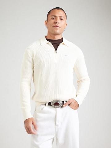 Pull-over GUESS JEANS en blanc : devant