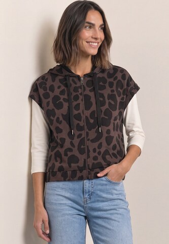 STREET ONE Knit Cardigan in Brown: front