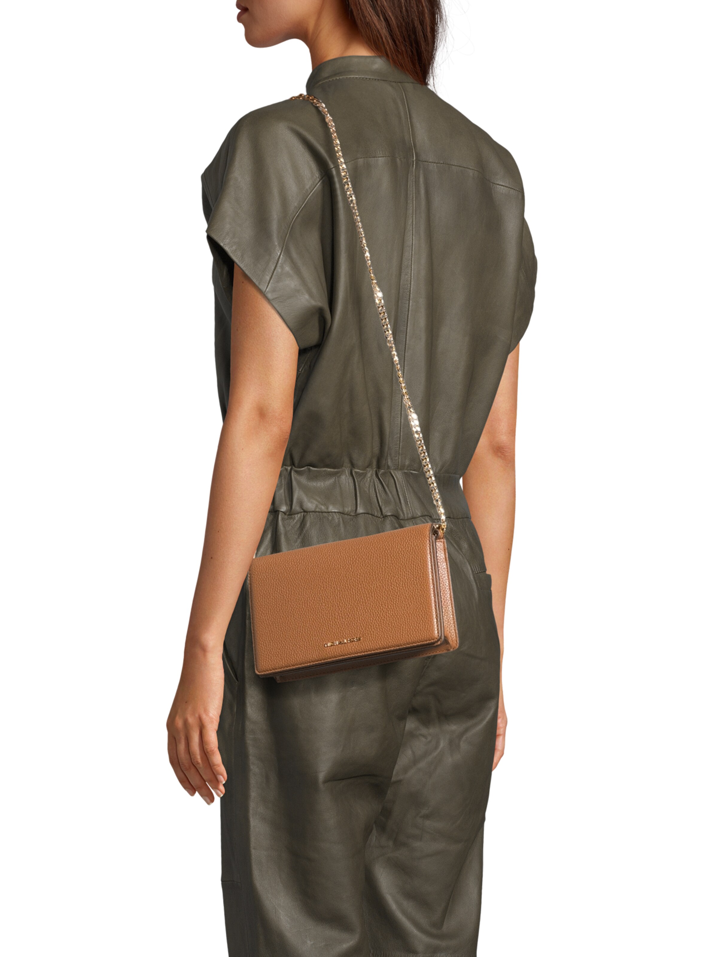 MICHAEL Michael Kors Clutch in Brown: front