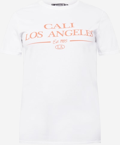 Tricou Missguided Plus pe portocaliu pastel / alb murdar, Vizualizare produs