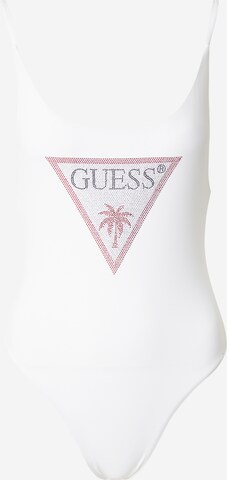 GUESS - Traje de baño en blanco: frente