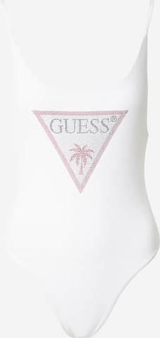 GUESS Bralette Swimsuit in White: front