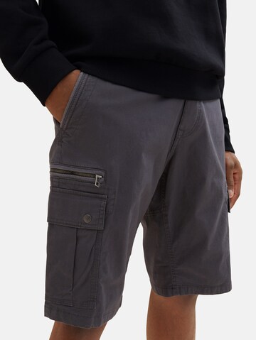 TOM TAILOR Regular Cargo trousers in Black