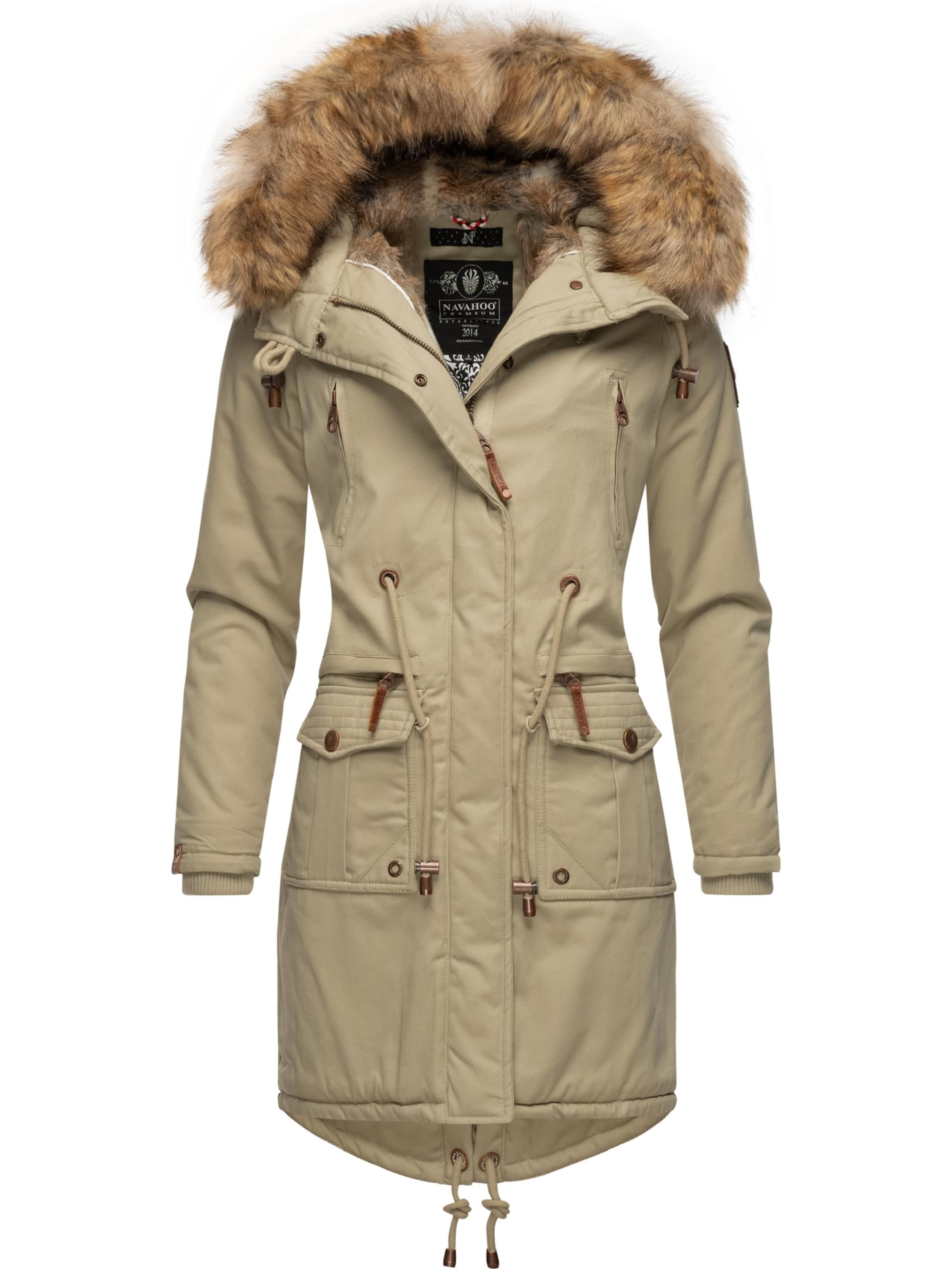 NAVAHOO Vinterparkas 'Rosinchen' i grå: framsida