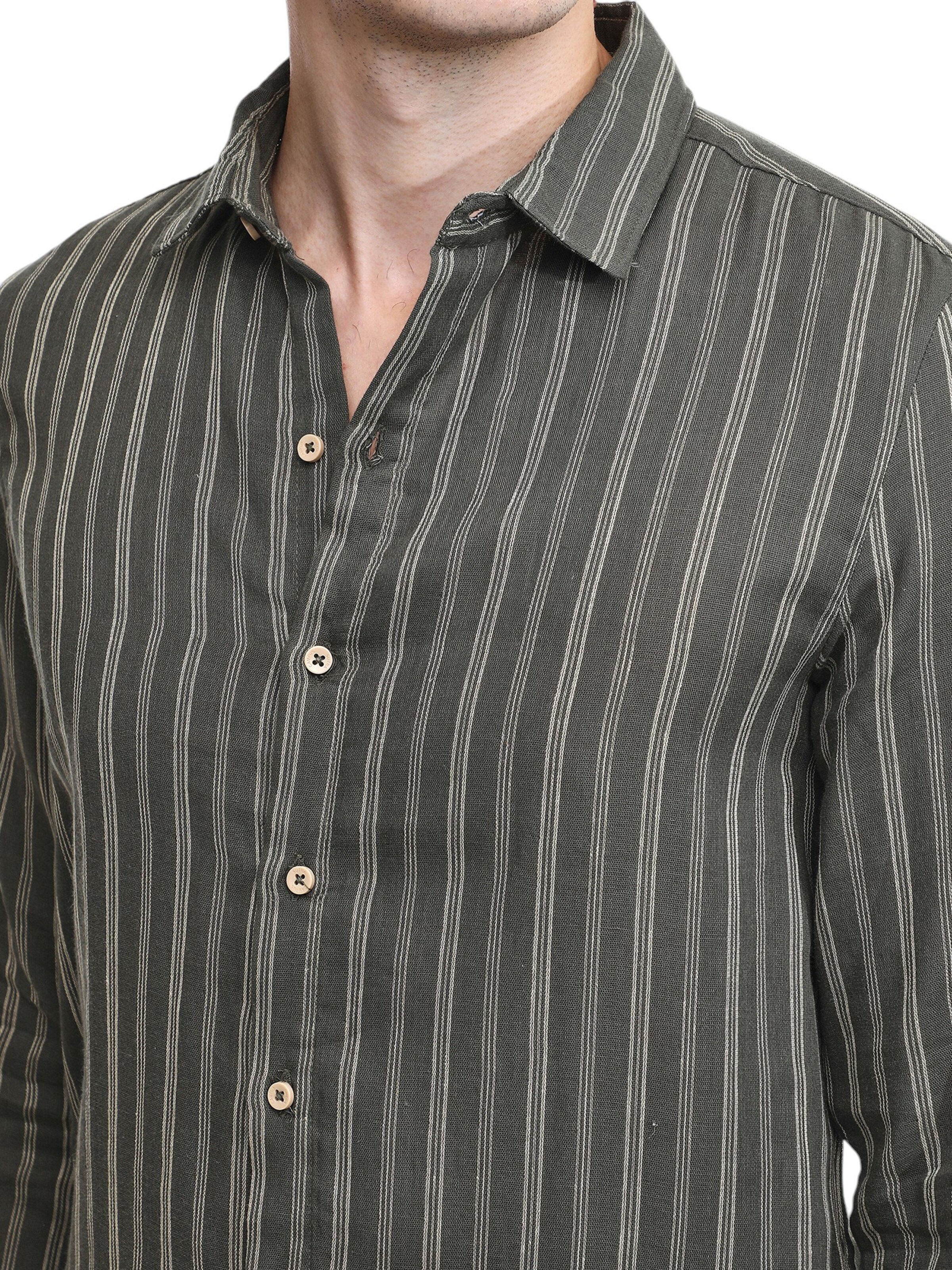 Coupe regular Chemise 'Tirzah' Campus Sutra en vert