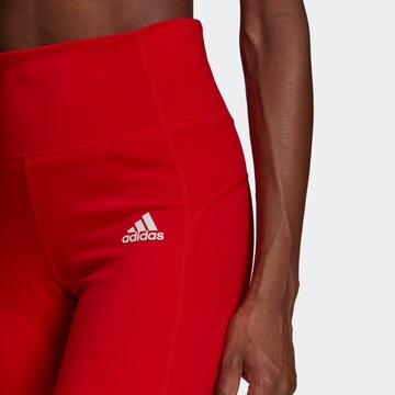 ADIDAS SPORTSWEAR Skinny Παντελόνι φόρμας 'Designed to Move' σε κόκκινο