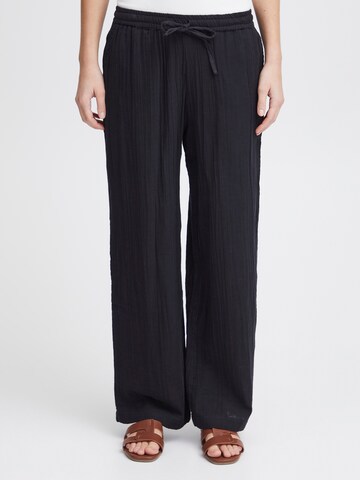 ICHI - Loosefit Calças 'IAFOXA' em preto: frente