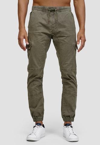 Regular Pantalon cargo ' Cantu ' INDICODE JEANS en vert : devant