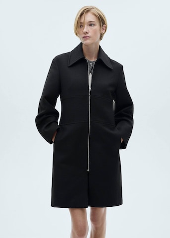 MANGO Between-Seasons Coat 'Dilly' in Black: front