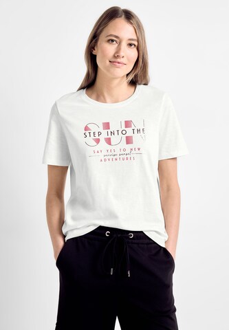 CECIL T-Shirt 'Sun' in Weiß: predná strana