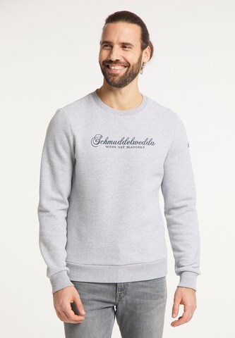 Schmuddelwedda Sweatshirt in Grijs: voorkant