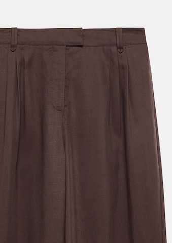 Wide Leg Pantalon à pince COMMA en marron