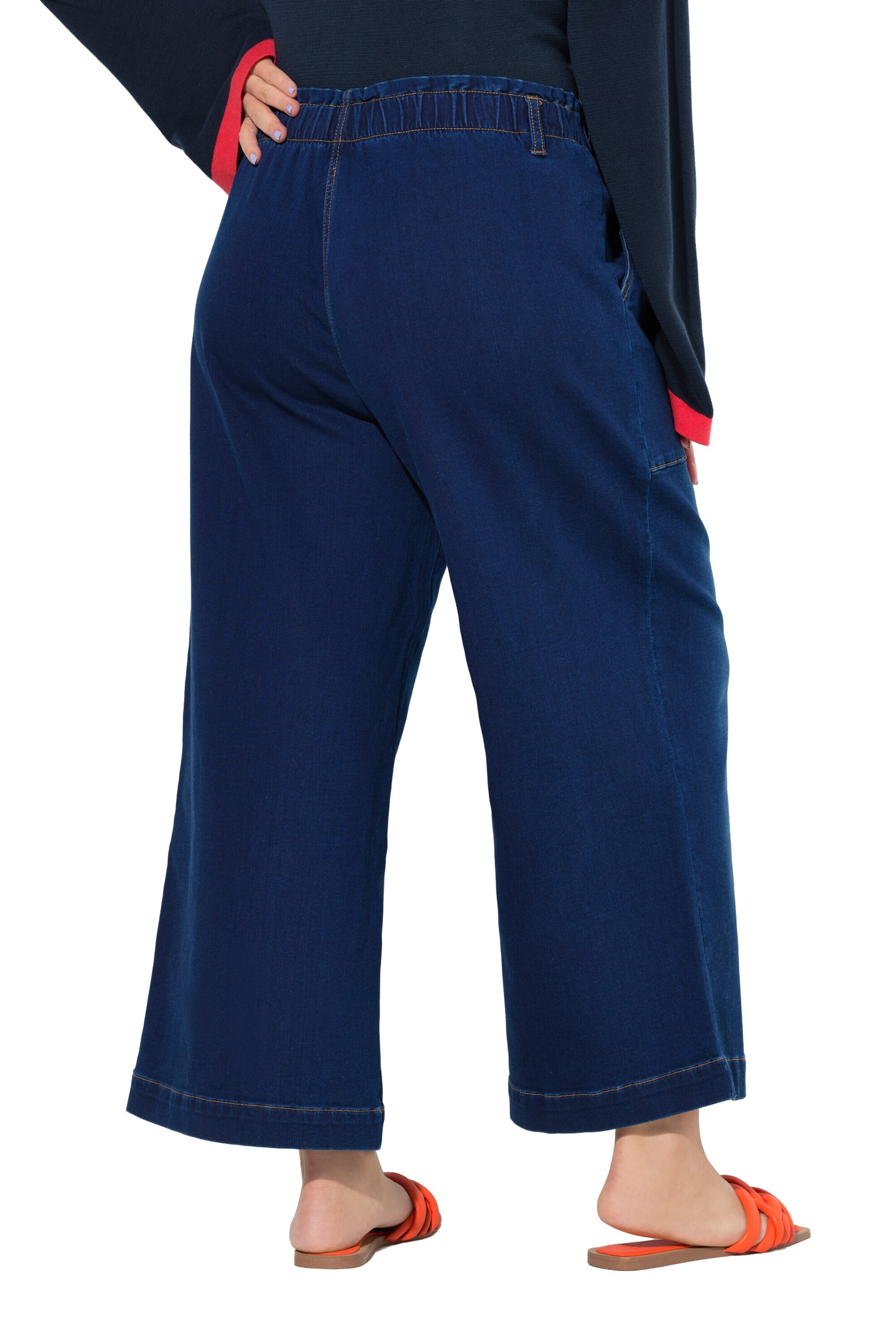 Ulla Popken Wide Leg Jeans in Blau