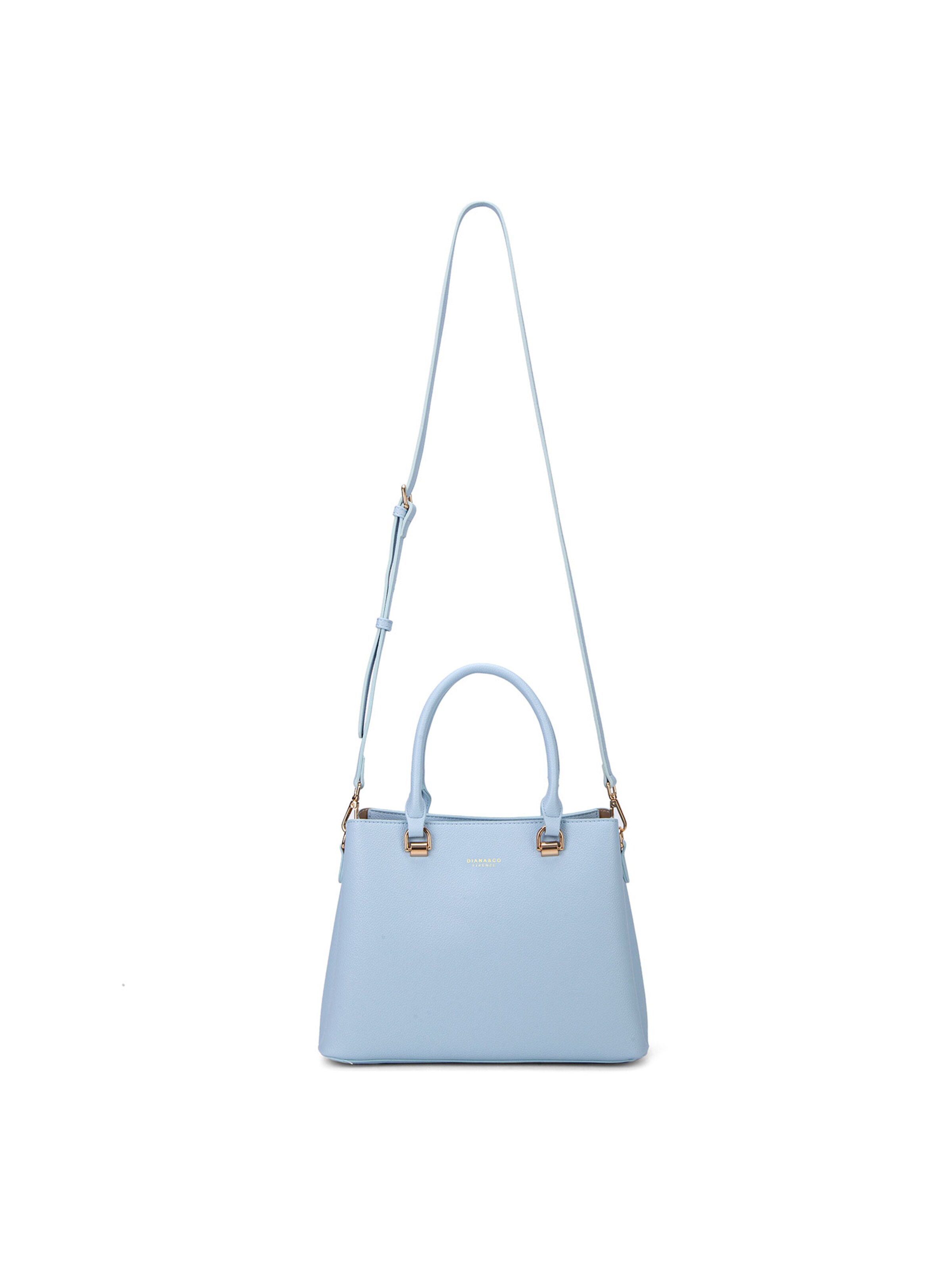 Borsa a mano 'Borsa a Mano Vegan Leather Diana & Co Firenze - Zip e Tracolla Rimovibile' di Diana&Co. in blu