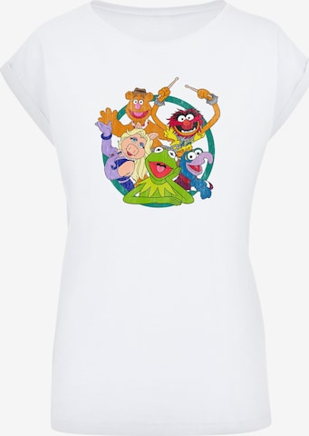 T-shirt 'Disney Muppets Group Circle' F4NT4STIC en blanc : devant