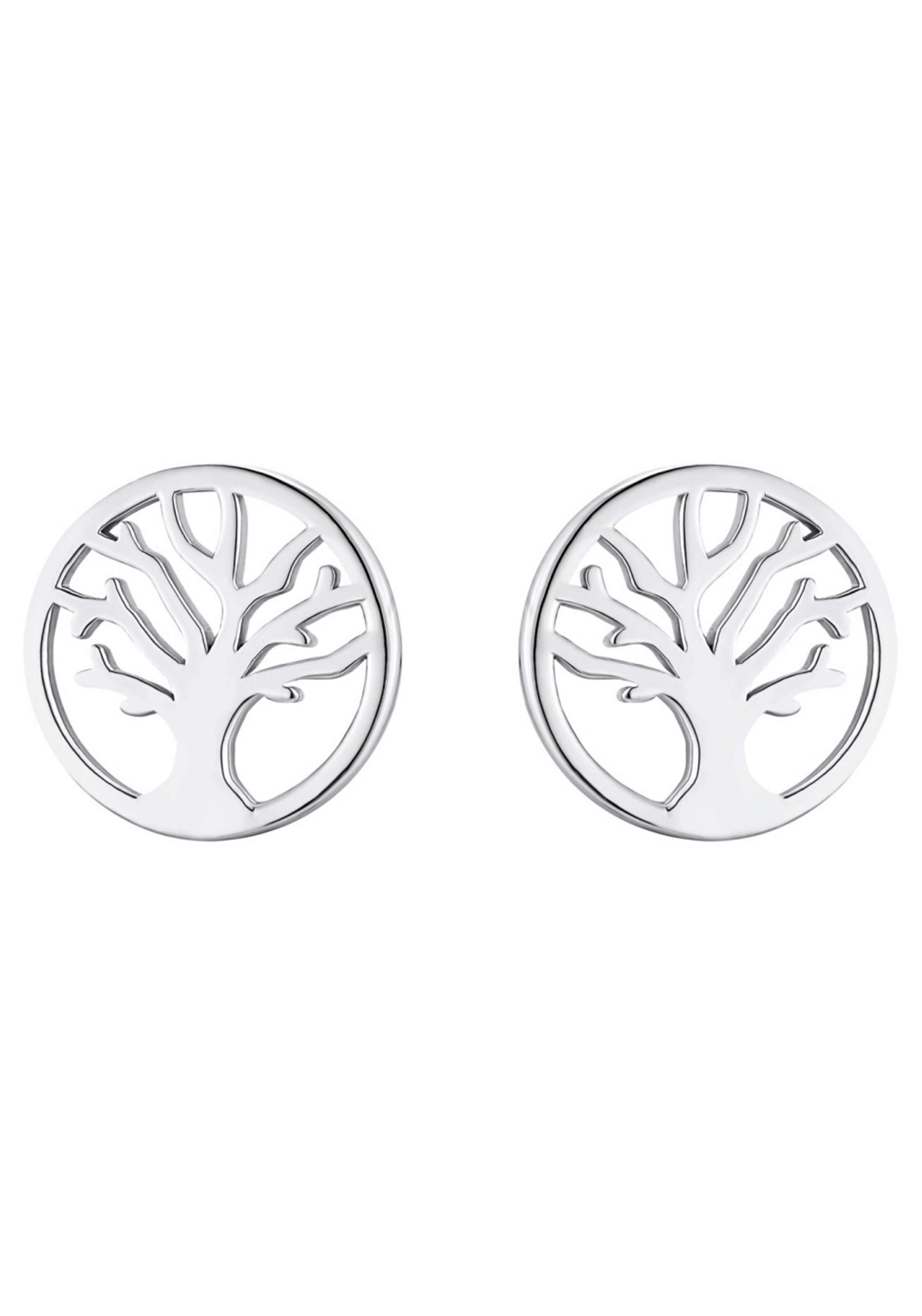 s.Oliver Ohrringe 'Lebensbaum' in Silber: Vorderseite