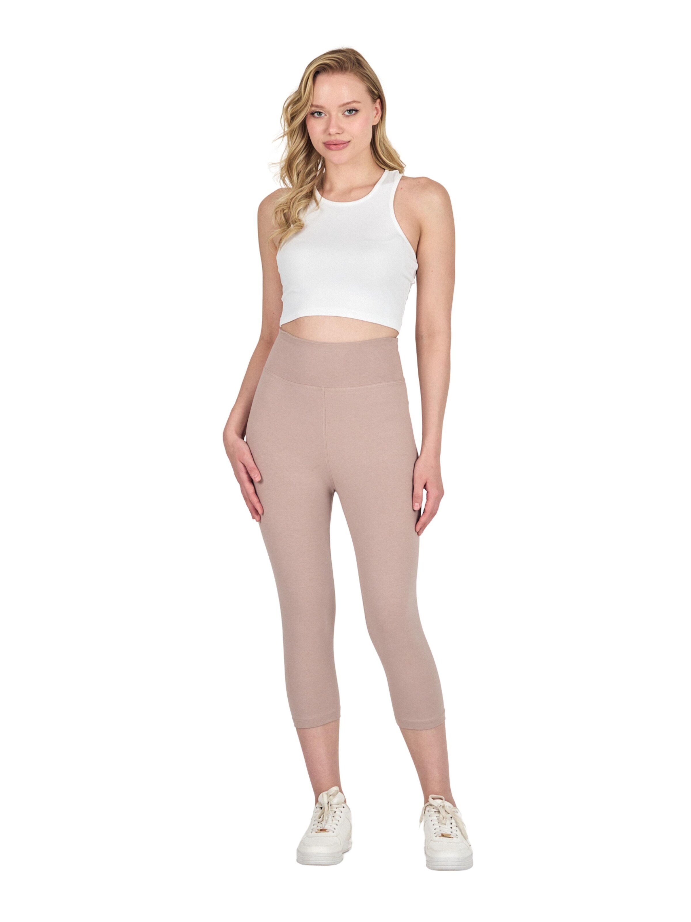 comeor Skinny Leggings in Beige: front