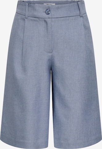 ONLY Bukser med lægfolder 'ONLLinda' i blå: forside