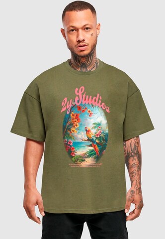 2Y Studios Shirt 'Paradise' in Groen: voorkant