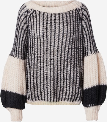 Pull-over Noella en beige : devant
