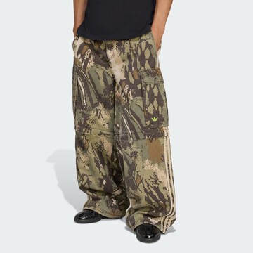 ADIDAS ORIGINALS Wide leg Cargo trousers in Green: front