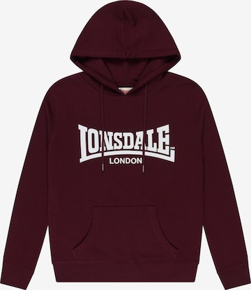 LONSDALESweater majica 'Flookburgh' - crvena boja: prednji dio