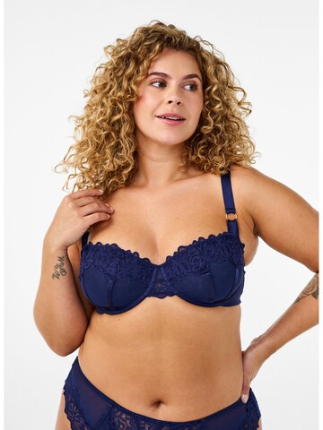 Balconcino Reggiseno 'Lirene' di Devoted by Zizzi in blu: frontale