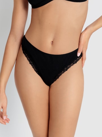 LSCN by LASCANA Thong in Black: front