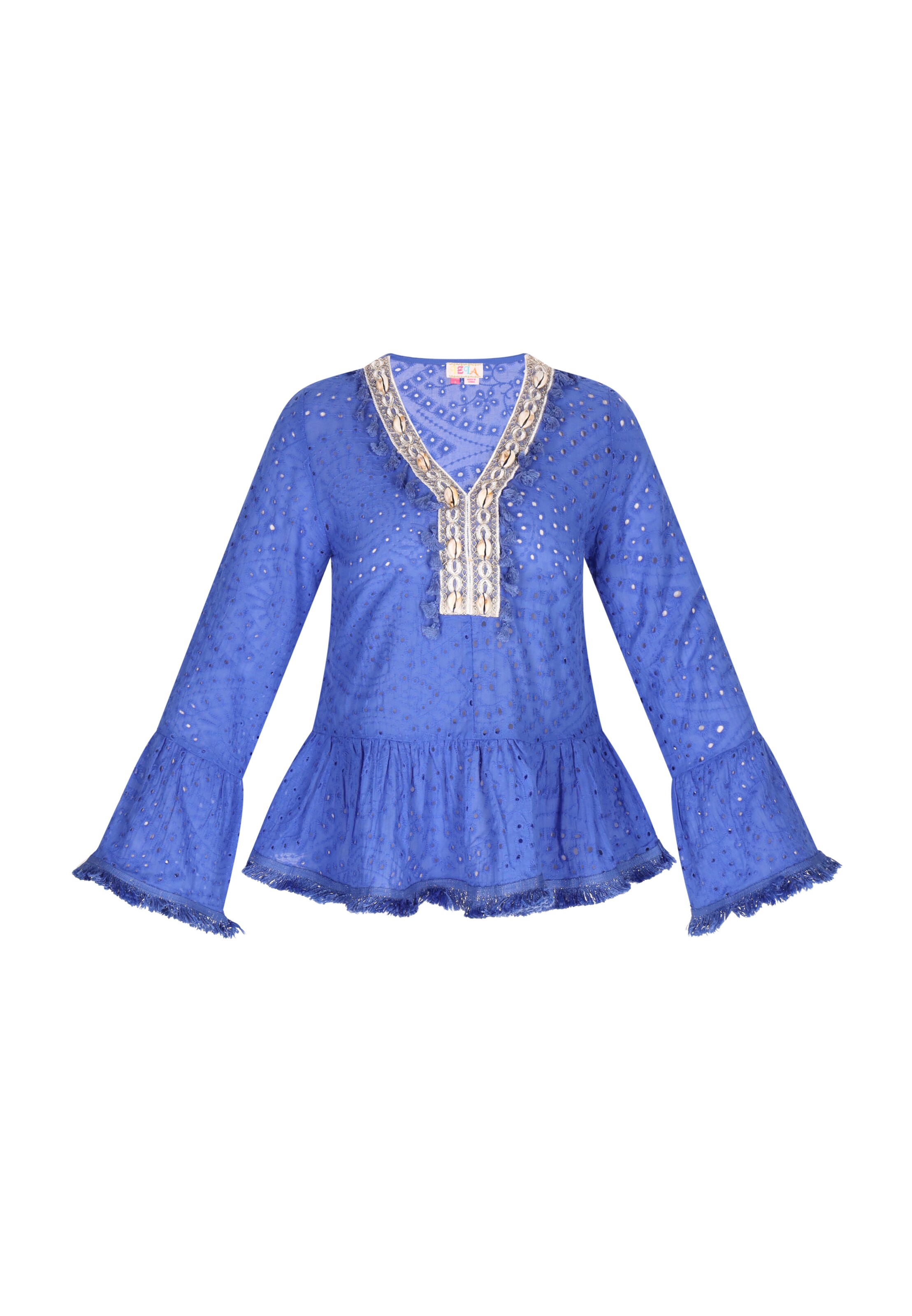 IZIA Blus i blå: framsida