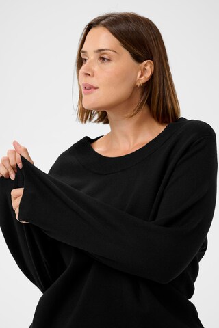 KAFFE CURVE Pullover in Schwarz