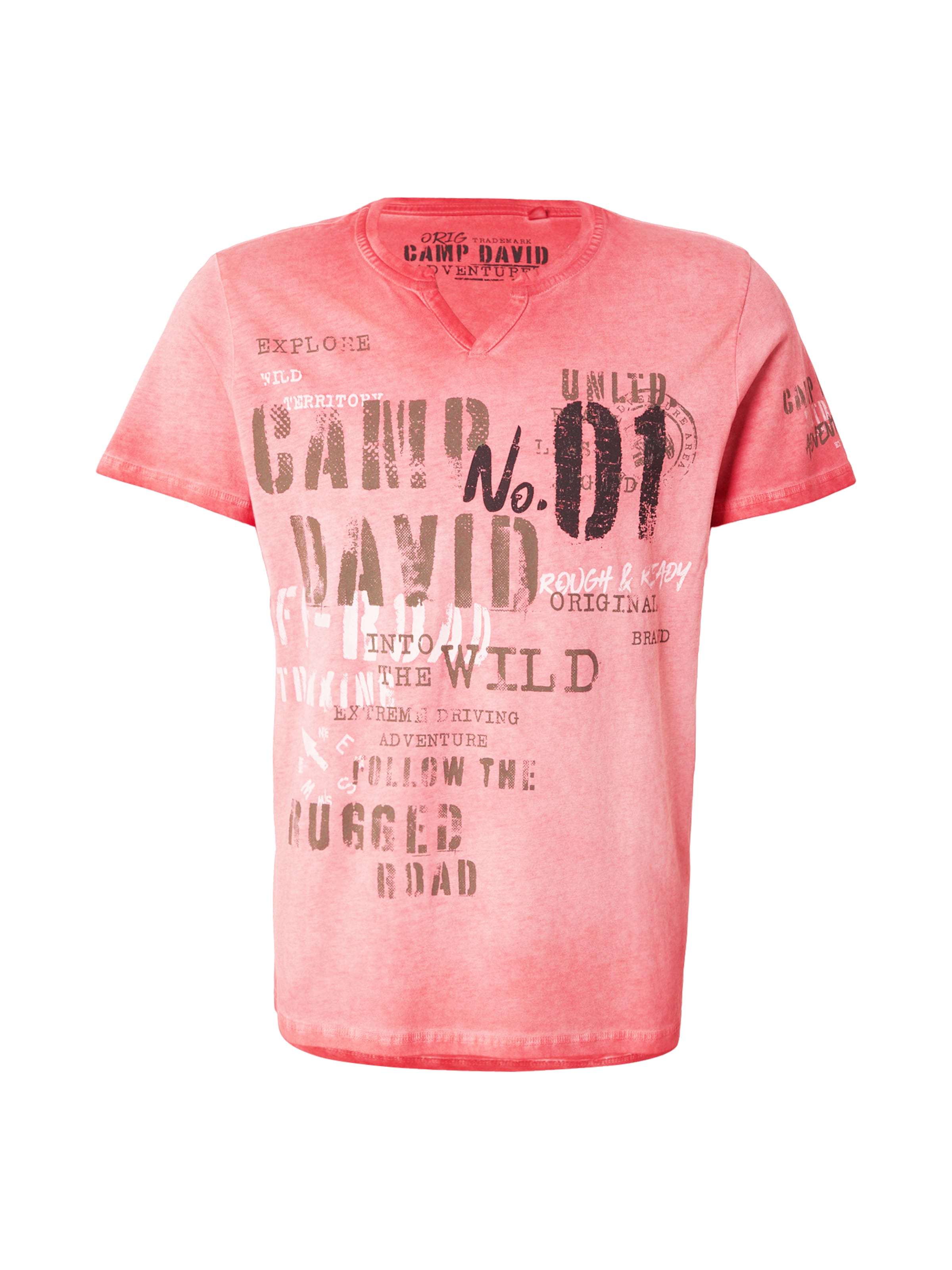 CAMP DAVID Shirt in Red: front