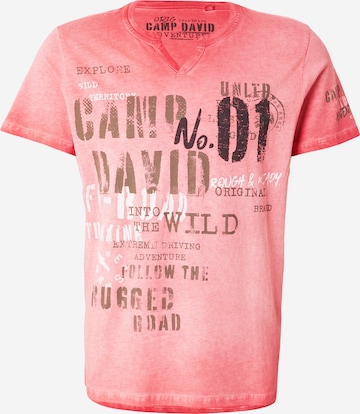 CAMP DAVID Shirt in Red: front