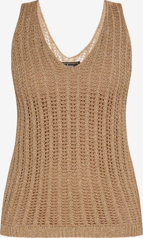 faina Gebreide top in Beige: voorkant