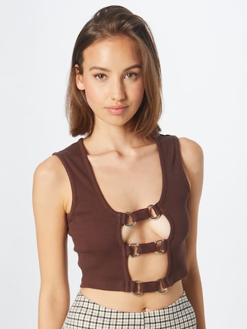 The Ragged Priest Top 'BROWNIE' in Brown: front