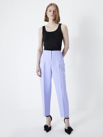 Ipekyol Loose fit Pleat-Front Pants in Purple