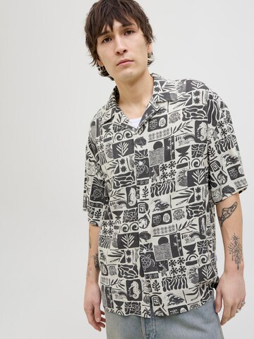 JACK & JONES Comfort fit Button Up Shirt in Black