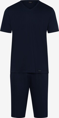 Hanro Short Pajamas in Blue: front