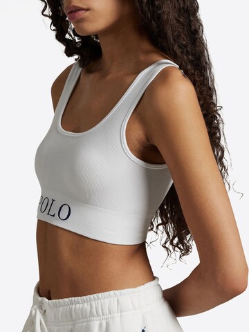Bustier Soutien-gorge ' Ribbed Seamless ' Polo Ralph Lauren en blanc